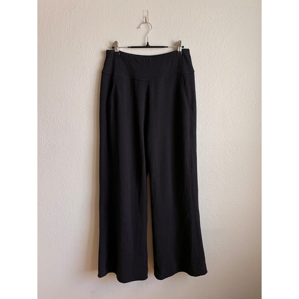 prAna Women's Sunrise Wide-Leg Pant in Black Size LARGE